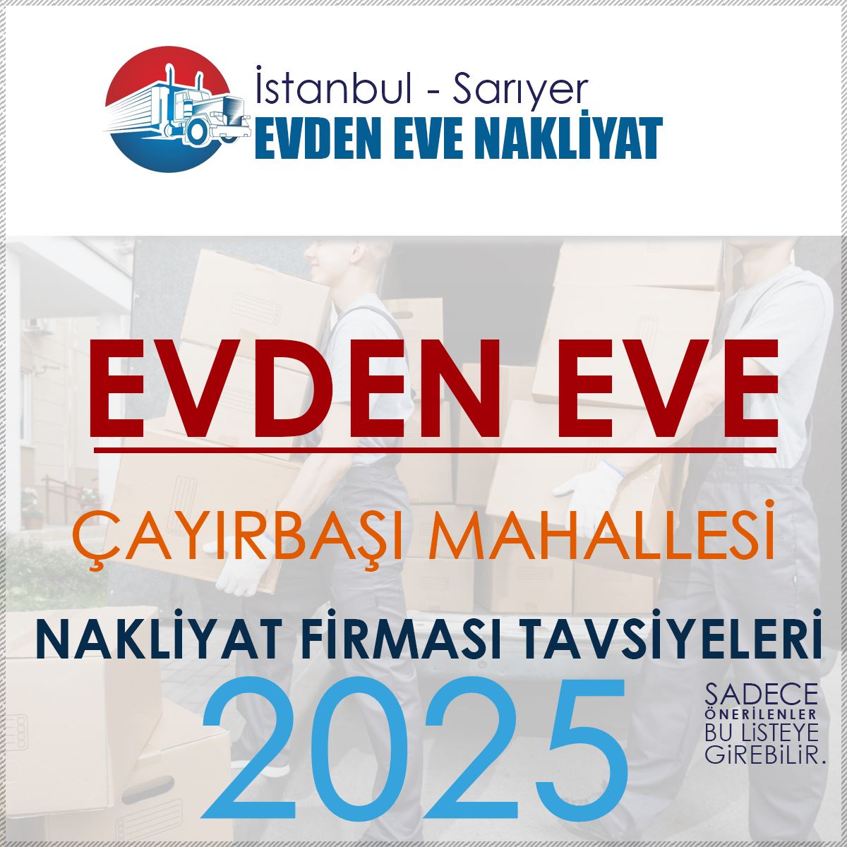 Çayırbaşı Evden Eve Nakliyat Firmaları
